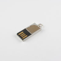 Мини Флешка USB Flash drive mini Серебристого цвета оптом 
