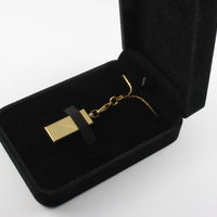 Мини Флешка USB Flash drive mini Золотистого цвета в бархатной коробке