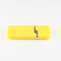 Флешка Пластиковая Зигзаг PL253 Желтого цвета под нанесение 