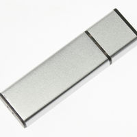 Флешка Металлическая Aluminium серебристого цвета в наличии