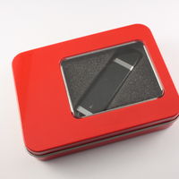 Флешка Пластиковая USB Flash drive PL101 Черного цвета в металлической коробке