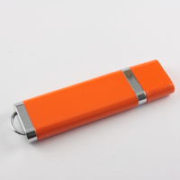 Флешка Пластиковая USB Flash drive PL101 Оранжевая  в наличии 