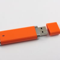 Флешка Пластиковая USB Flash drive PL101 Оранжевого цвета под печать 