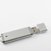 Флешка Пластиковая USB Flash drive PL101 Серебристая под печать