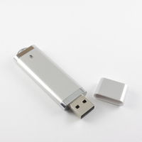Флешка Пластиковая USB Flash drive PL101 Серебристая под нанесение 