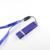 Флешка Пластиковая USB Flash drive PL101 Синяя оптом