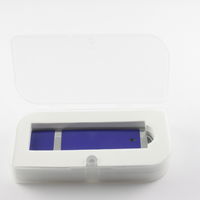Флешка Пластиковая USB Flash drive PL101 Синяя в пластиковом боксе