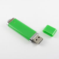 Флешка Пластиковая USB Flash drive PL101 Зеленая под нанесение 