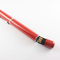 Флешка Ручка Подарочная красного цвета