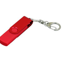 OTG Флешка USB OTG Color Красного цвета под гравировку 