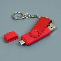 OTG Флешка USB OTG Color Красного цвета под нанесение 