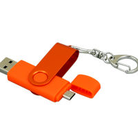 OTG Флешка USB OTG Color Оранжевого цвета в наличии 