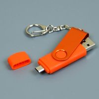 OTG Флешка USB OTG Color Оранжевого цвета под нанесение 