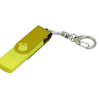 OTG Флешка USB OTG Color Желтого цвета под гравировку
