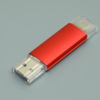 OTG Флешка USB Micro USB MT129 Красного цвета в наличии
