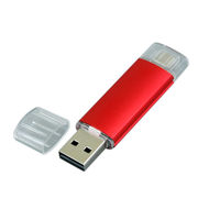 Купить OTG Флешку USB Micro USB MT129 Красного цвета
