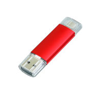 OTG Флешка USB Micro USB MT129 Красного цвета оптом