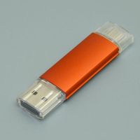 OTG Флешка USB Micro USB MT129 Оранжевого цвета в наличии