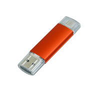 OTG Флешка USB Micro USB MT129 Оранжевого цвета оптом