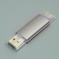 OTG Флешка USB Micro USB MT129 Серебристого цвета в наличии