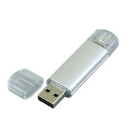 Купить OTG Флешку USB Micro USB MT129 Серебристого цвета