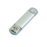 OTG Флешка USB Micro USB MT129 Серебристого цвета оптом