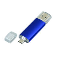 Купить OTG Флешку USB Micro USB MT129 Синего цвета