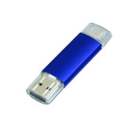 OTG Флешка USB Micro USB MT129 Синего цвета оптом