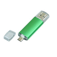Купить OTG Флешку USB Micro USB MT129 Зеленого цвета