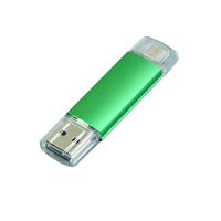 OTG Флешка USB Micro USB MT129 Зеленого цвета оптом
