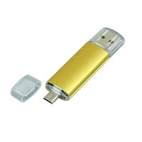 Купить OTG Флешку USB Micro USB MT129 Желтого цвета