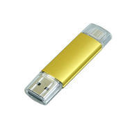 OTG Флешка USB Micro USB MT129 Желтого цвета оптом