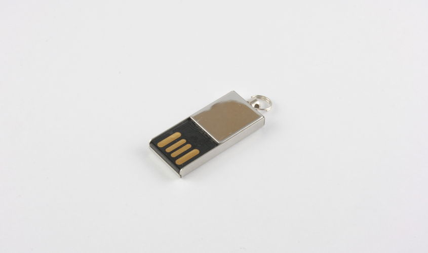 Мини Флешка USB Flash drive mini Серебристого цвета оптом 