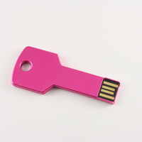 Флешка Ключ Металлический Розового цвета под заказ