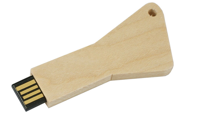 Флешка Ключ Деревянный с мини чипом под поставку
