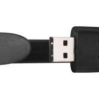 Флешка Силиконовый Браслет USB Черного цвета оптом
