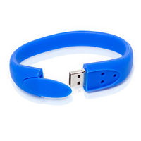 Изготовление Флешек Силиконовый Браслет USB Синего цвета