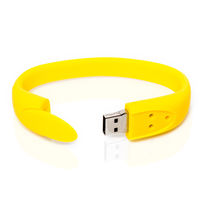 Флешка Силиконовый Браслет USB Желтого цвета в наличии 