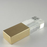 Флешки Стеклянные Кристалл Gold GL202 купить оптом