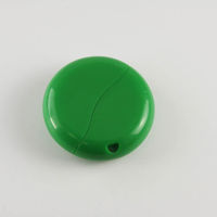 Флешка Пластиковая Круглая PL164 Зеленого цвета под нанесение 