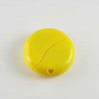 Флешка Пластиковая Круглая PL164 Желтого цвета под нанесение 
