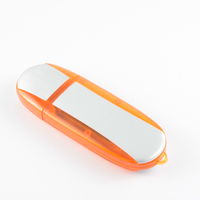 Флешка Пластиковая Speed PL124 Оранжевого цвета под нанесение