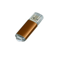 Флешка Металлическая USB Промо MT283 Коричневого цвета с логотипом
