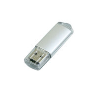 Флешка Металлическая USB Промо MT283 Серебряного цвета оптом в Москве и поставкой по России и СНГ 