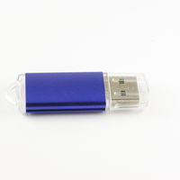 Флешка Металлическая USB Промо MT283 Синего цвета с гравировкой 
