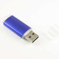 Флешка Металлическая USB Промо MT283 Синего цвета с логотипом 