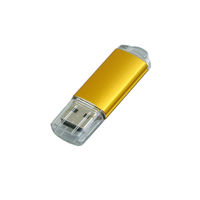 Флешка Металлическая USB Промо MT283 Золотого цвета оптом