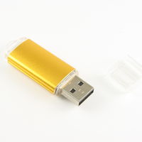 Флешка Металлическая USB Промо MT283 Золотого цвета с логотипом 