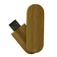 Флешка Деревянная с деревянной скобой WD235 С Печатью логотипа 