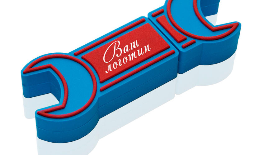 Флешка Гаечный Ключ из ПВХ с логотипом